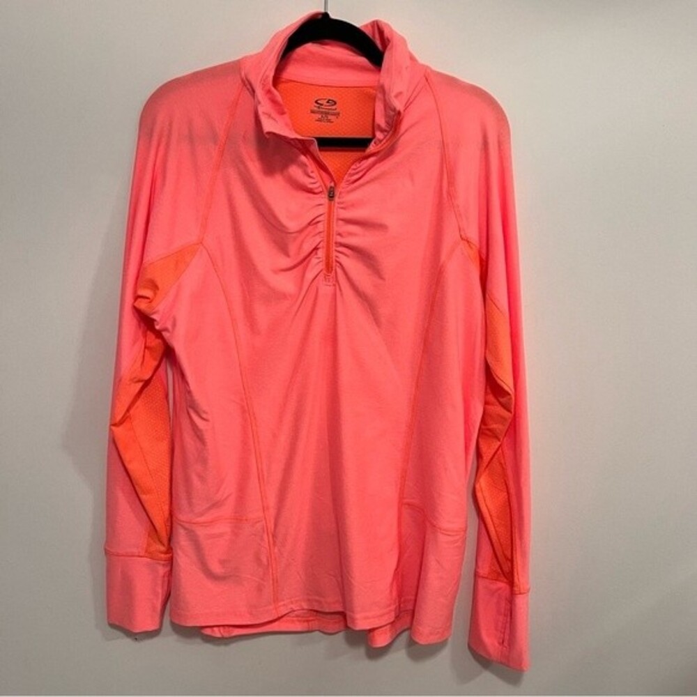 Champion Neon Pink Quarter Zip Athlesiure Pullover